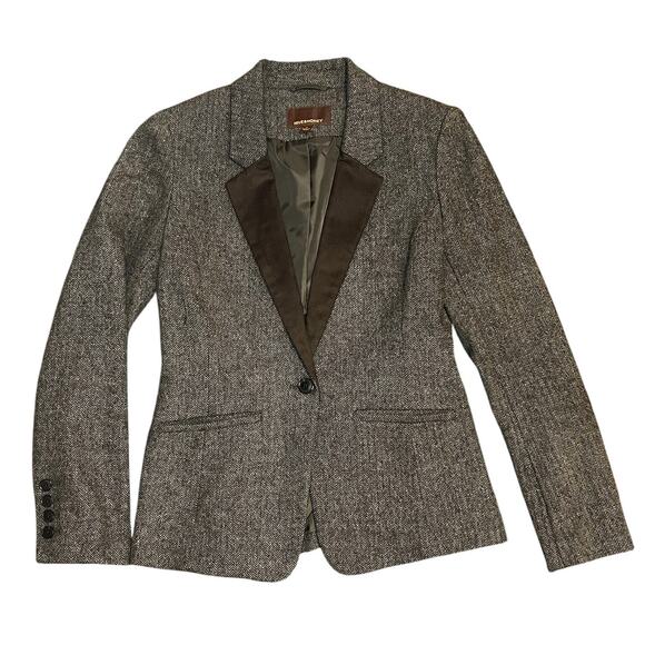 Hive & Honey Jackets & Blazers - Hive and Honey Brown Herringbone Blazer Wool Blend Size Small